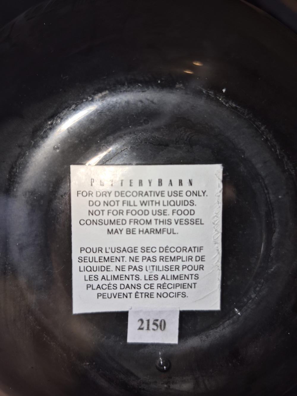 Pottery Barn Clear Globe Glass Vase - Picture 2 of 6